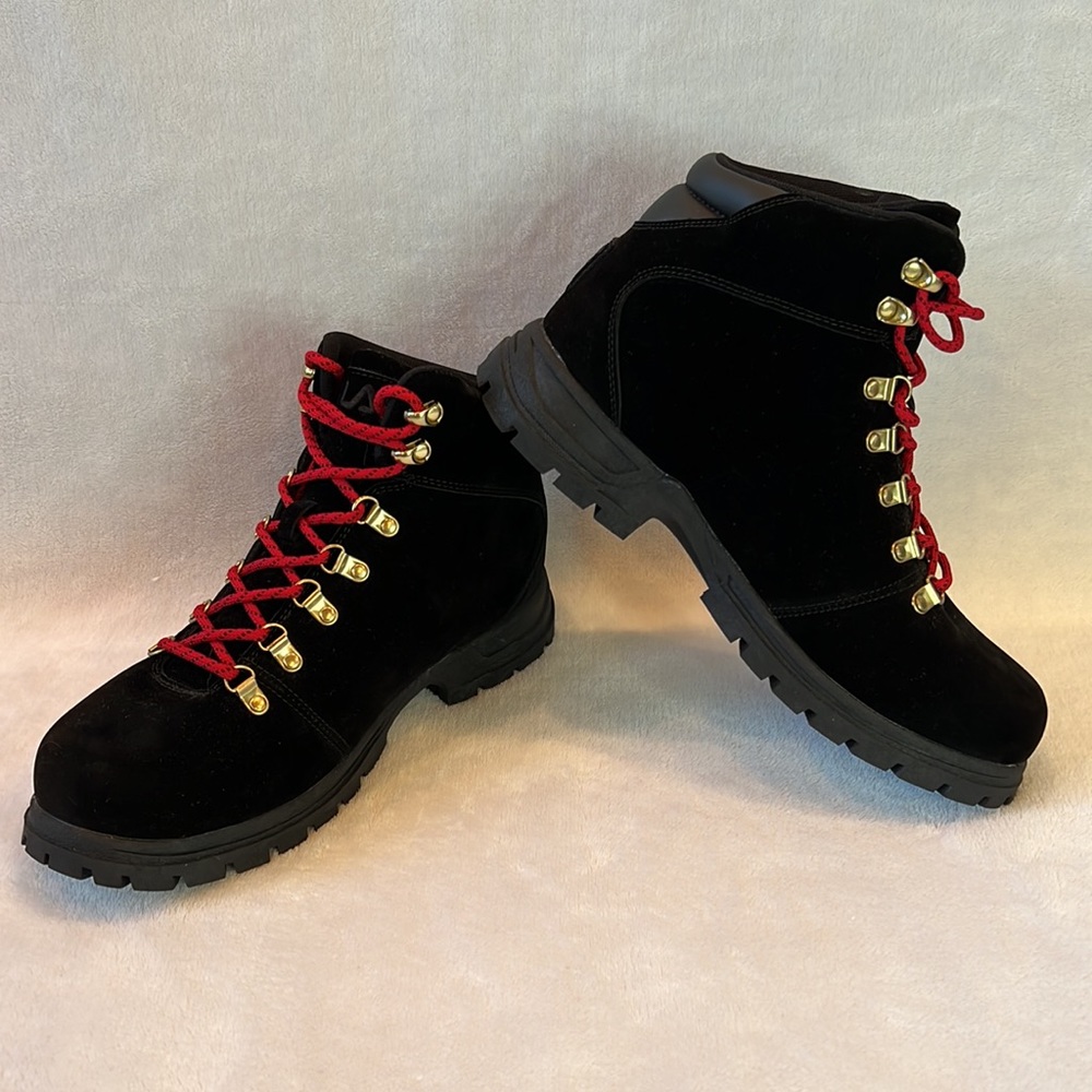 Fila Black Diviner FS Red Laced Hiking Boots 10.5 or 12 - Picture 2 of 7
